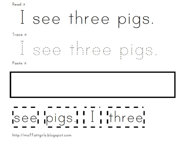 Sight Word Printables READ, TRACE, PASTE (pre-primer) Sight Word Printables READ, TRACE, PASTE (pre-primer)