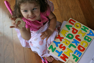 Sophia loving the beginning sounds alphabet scoops! Beginning Sounds Alphabet Scoops!