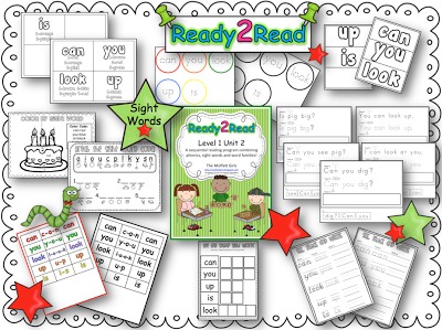 The Ready2Read program is a hands-on, interactive and engaging activities that make learning phonics, sight words and word families fun for Pre-K, Kindergarten, and 1st Graders!