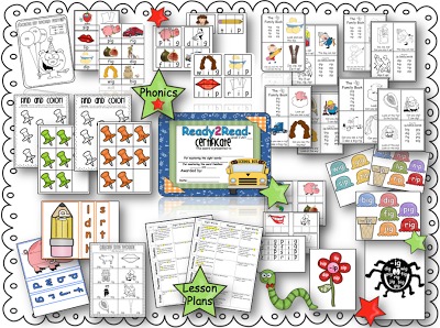 The Ready2Read program is a hands-on, interactive and engaging activities that make learning phonics, sight words and word families fun for Pre-K, Kindergarten, and 1st Graders!