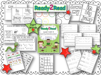 The Ready2Read program is a hands-on, interactive and engaging activities that make learning phonics, sight words and word families fun for Pre-K, Kindergarten, and 1st Graders!