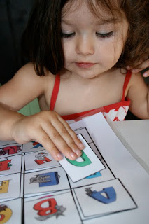 ABC Bingo Match Printables in use! ABC Bingo Match Printable FREE!