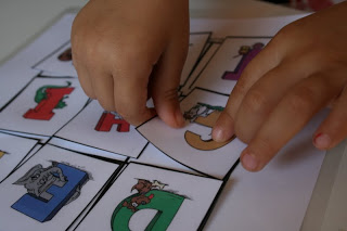 ABC Bingo Match Printables in use! ABC Bingo Match Printable FREE!