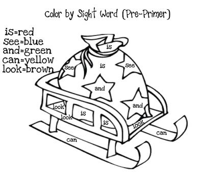 FREE Christmas Color by Sight Words More FREE Christmas Color by Sight Words!