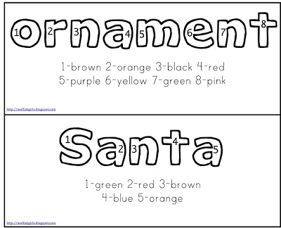 FREE Christmas Color by Number Words FREE Christmas Color by Number Words!