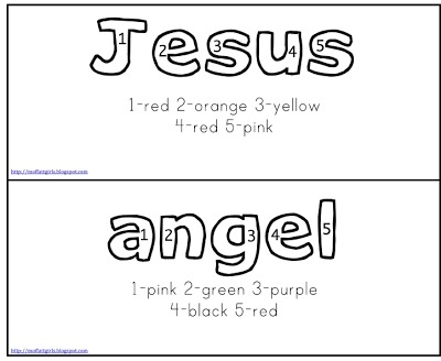 FREE Christmas Color by Number Words FREE Christmas Color by Number Words!