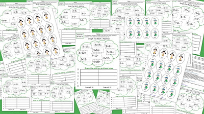 Graph the Math: Addition! This new Math the Graph-Addition Pack has 26 pages of math graphing equations for numbers up to 20.