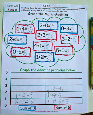 Graph the Math: Addition! This new Math the Graph-Addition Pack has 26 pages of math graphing equations for numbers up to 20.