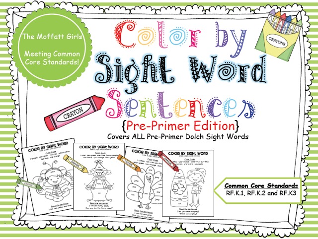 Color by Sight Word Sentences! Color by Sight Word FREEBIE!