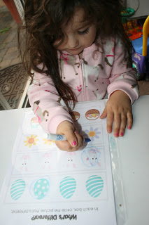 Color sorting and finding the difference... Toddler Tasks Week 6!