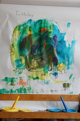 She added a few more colors and this was the final master piece! Toddler Tasks Week 6!