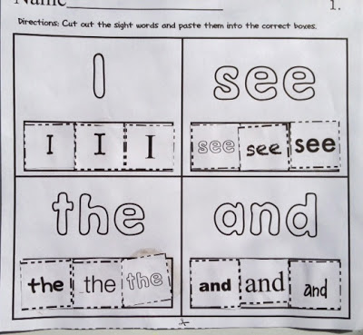 In this packet, Sight Word Make-a-Match, students will work on reading and recognizing the following Pre-Primer, Primer and 1st Grade Dolch Sight Words!