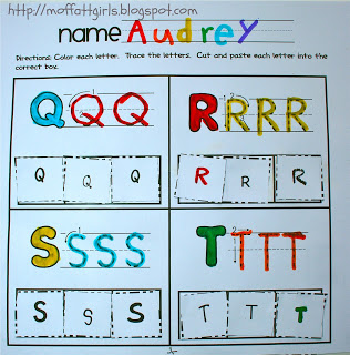 ABC Cut and Paste addresses so many useful skills and allows Pre-K and Kindergarteners to really interact with a product and take ownership of their learning.