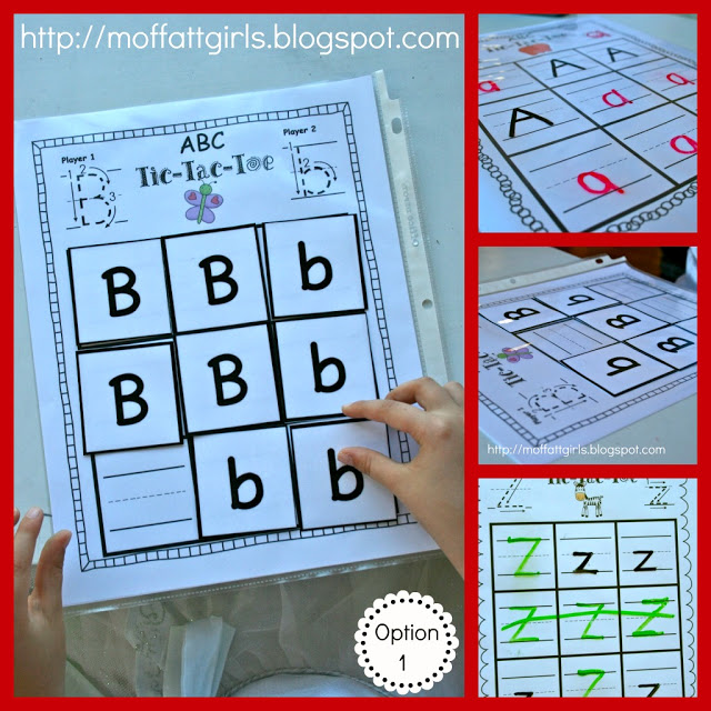ABC Tic-Tac-Toe I just made a printable called ABC Tic-Tac-Toe that helps with handwriting, upper and lowercase letter identification and a bit of phonics.