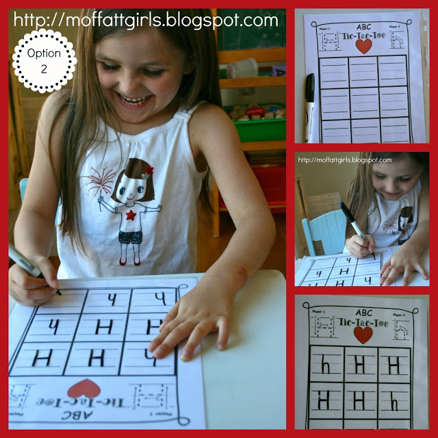 ABC Tic-Tac-Toe I just made a printable called ABC Tic-Tac-Toe that helps with handwriting, upper and lowercase letter identification and a bit of phonics.
