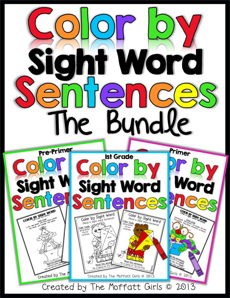 Color by Sight Word Sentences
