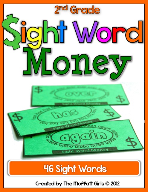 Sight Word Money! Sight Word Money (2nd Grade) and My Thoughts on Sight Words!