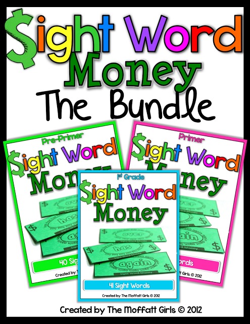 Sight Word Money! Sight Word Money (The Bundle) and My Thoughts on Sight Words!