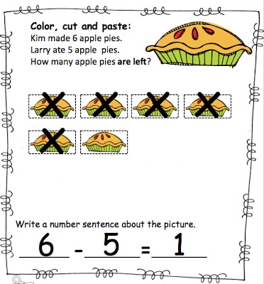Fall Math Word Problems! The Fall Word Problem pack is great for Kindergarten and 1st Grade students who are beginning to master the whole word problem concept.