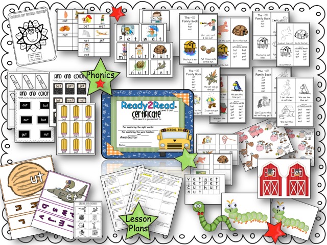 Ready2Read Level 1 NEW and IMPROVED Version! The Ready2Read program is a hands-on, interactive and engaging activities that make learning phonics, sight words and word families fun for Pre-K, Kindergarten, and 1st Graders!