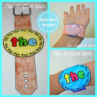 Sight Word Watches Sight Word Watches are a super cute and super fun way for kids to practice all of the Pre-Primer, Primer Dolch and First Grade Sight Words!
