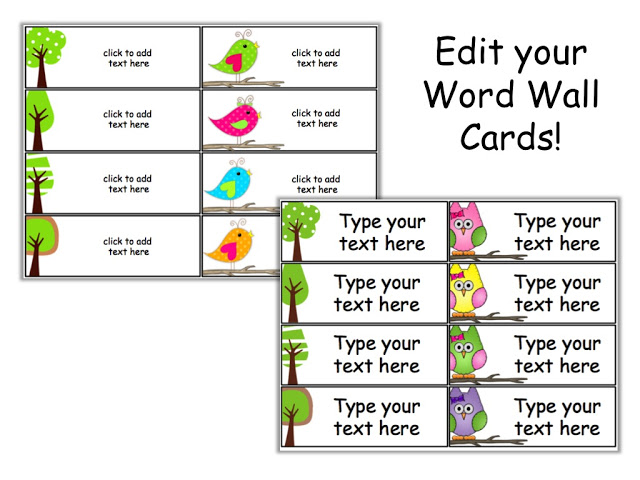 Word Wall Cards! Word Wall Cards