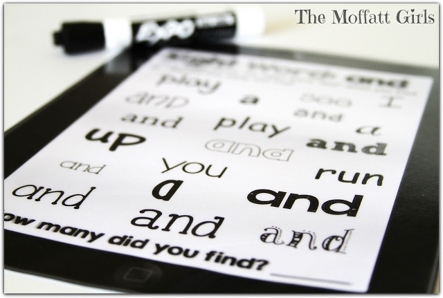 Sight Word Tablets are a FUN way for kids to practice and master sight words, allowing preschool and Kindergarten students to recognize and read words in various prints and published styles.
