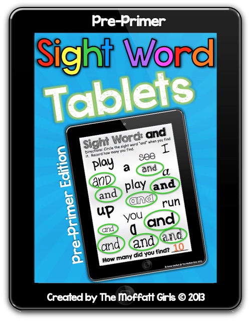Sight Word Tablets are a FUN way for kids to practice and master sight words, allowing preschool and Kindergarten students to recognize and read words in various prints and published styles.