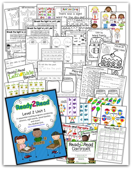 Ready2Read Level 2 (NEW and IMPROVED) The Ready2Read program is a hands-on, interactive and engaging activities that make learning phonics, sight words and word families fun for Pre-K, Kindergarten, and 1st Grade!