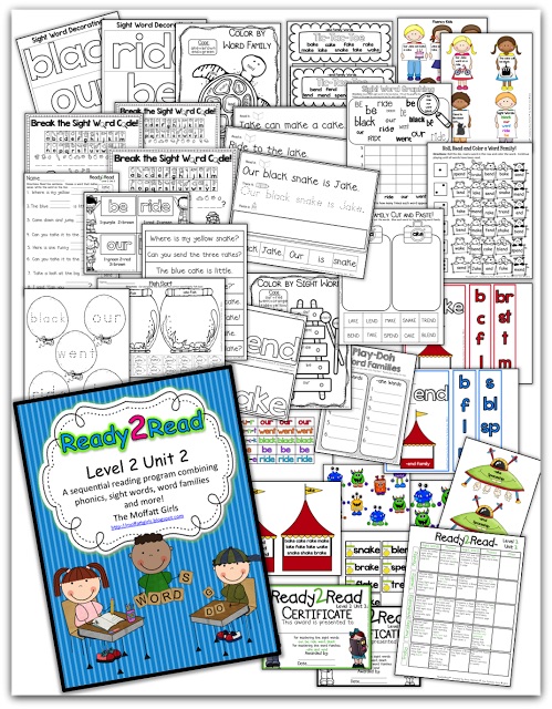 Ready2Read Level 2 (NEW and IMPROVED) The Ready2Read program is a hands-on, interactive and engaging activities that make learning phonics, sight words and word families fun for Pre-K, Kindergarten, and 1st Grade!