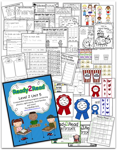 Ready2Read Level 2 (NEW and IMPROVED) The Ready2Read program is a hands-on, interactive and engaging activities that make learning phonics, sight words and word families fun for Pre-K, Kindergarten, and 1st Grade!