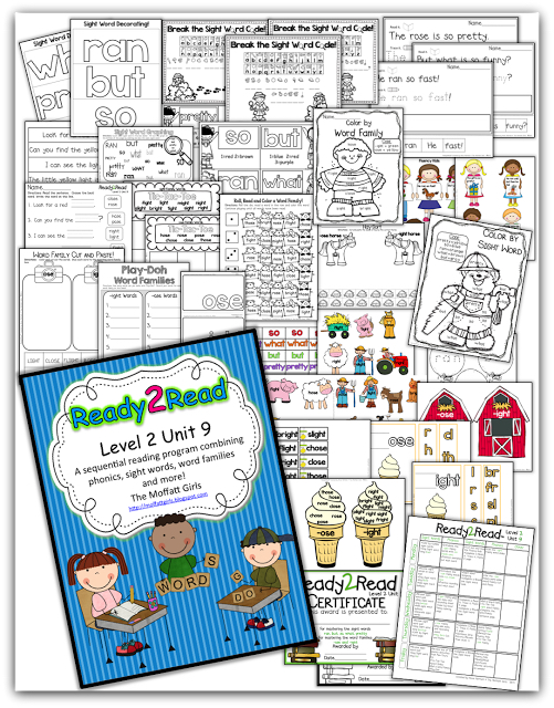 Ready2Read Level 2 (NEW and IMPROVED) The Ready2Read program is a hands-on, interactive and engaging activities that make learning phonics, sight words and word families fun for Pre-K, Kindergarten, and 1st Grade!