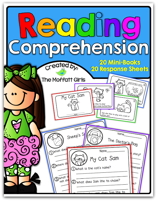 This Reading Comprehension Packet is filled with 20 booklets and 20 response sheets to help build comprehension for emergent and early readers, perfect for K-1 students.