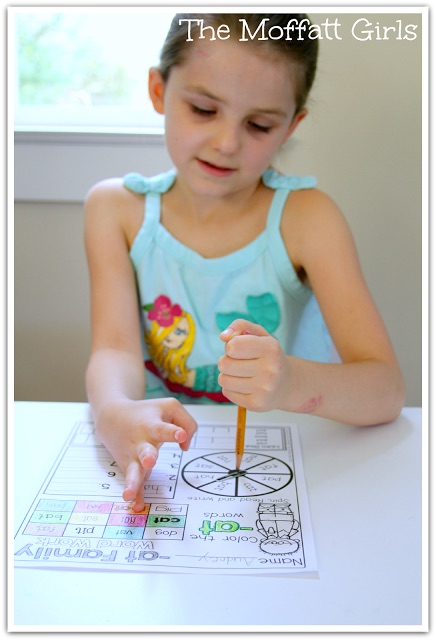 CVC Word Family Word Work in action! CVC Word Family Word work is a FUN, hands-on approach to learning and practicing 24 CVC word families for Kindergarten and 1st Grade!