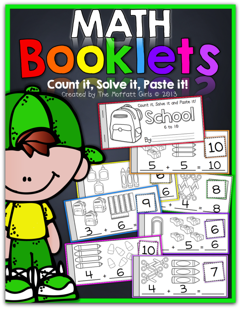 Math Booklets (Count it, Solve it, Paste it)