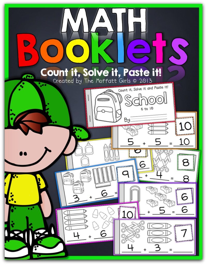 Math Booklets are a FUN and interactive way to help students solve simple addition and subtraction problems up to 20 for Preschool, Kindergarten and 1st Grade!