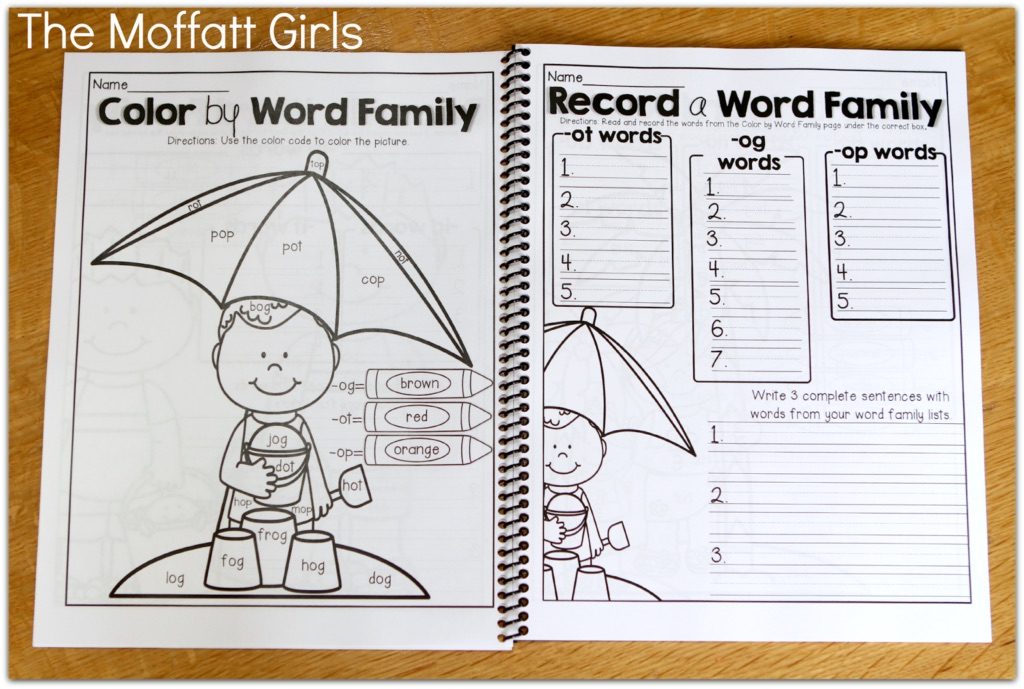 Color by Word Family (Summer Edition)! This Color by Word Family (Summer Edition) packet is a FUN way to allows students to COLOR and RECORD 60 DIFFERENT word families, ranging from simple CVC words but also includes blends, digraphs and more complex word families and use the word families, to WRITE SENTENCES!