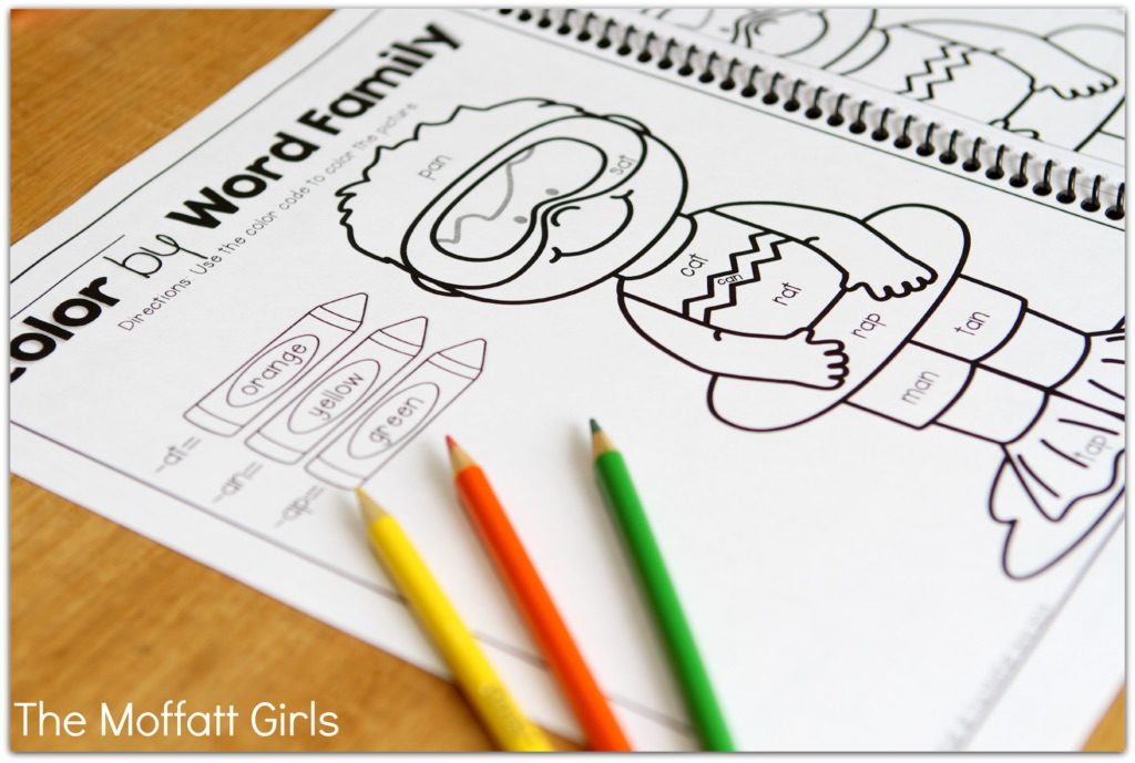 Color by Word Family (Summer Edition)! This Color by Word Family (Summer Edition) packet is a FUN way to allows students to COLOR and RECORD 60 DIFFERENT word families, ranging from simple CVC words but also includes blends, digraphs and more complex word families and use the word families, to WRITE SENTENCES!