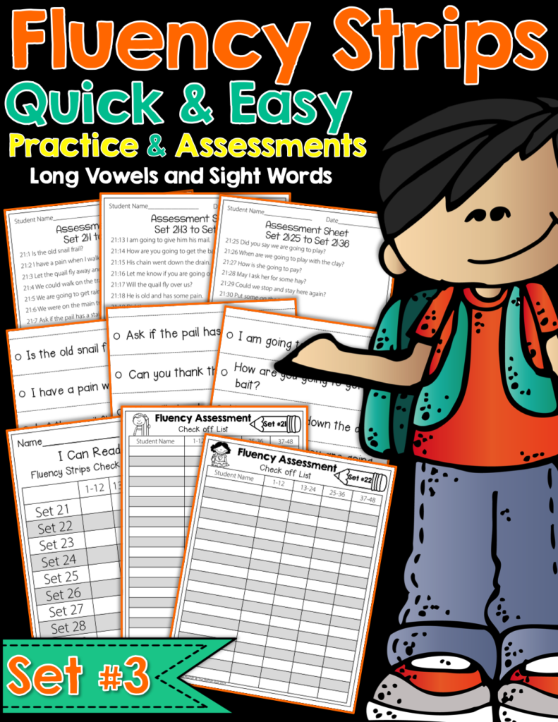 Set 3 (CVC words and 1st Grade Sight Words) Our Fluency Strips help build FLUENCY and confidence with Blends, Digraphs and 1st Grade Sight Words!