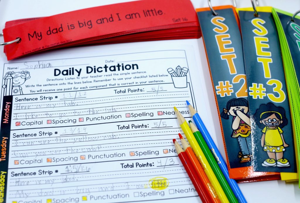 FREEBIE for you! Build strong writing skills in a systematic way when you use the Daily Dictation with the Fluency Strips!