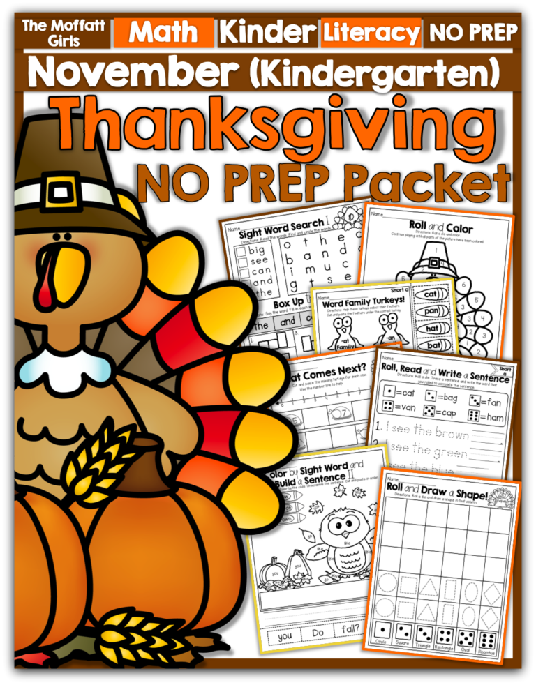 November NO PREP Packets