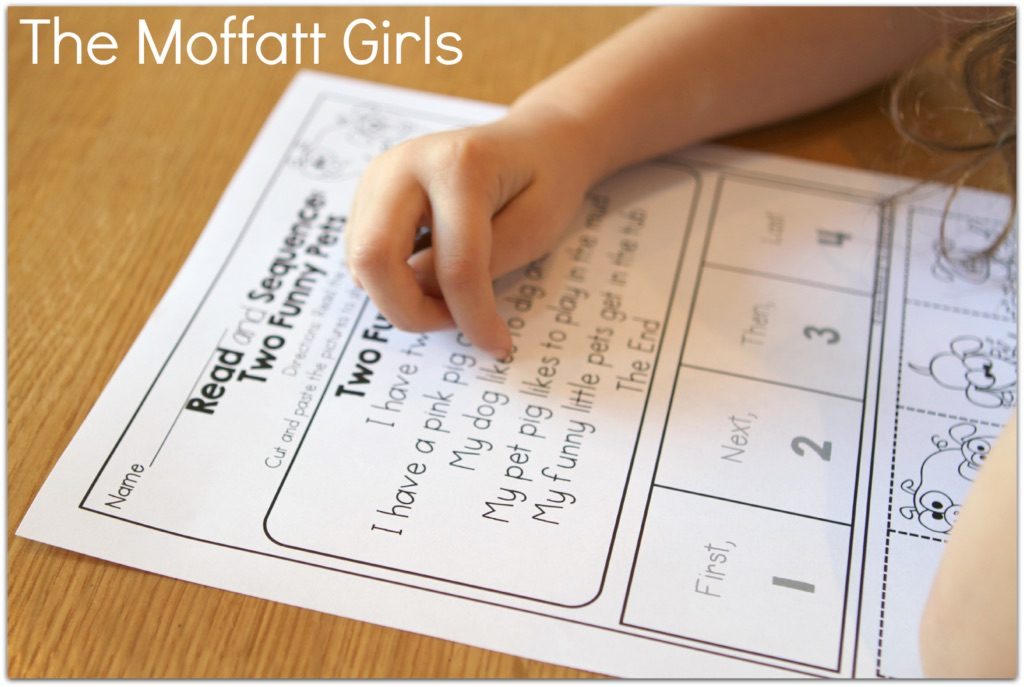 Read and Sequence NO PREP Packet (Set 1) in action! The Read and Sequence NO PREP packet is specifically designed to help beginning and or struggling readers build CONFIDENCE, FLUENCY and reading COMPREHENSION!