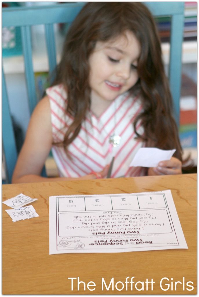 Read and Sequence NO PREP Packet (Set 1) in action! The Read and Sequence NO PREP packet is specifically designed to help beginning and or struggling readers build CONFIDENCE, FLUENCY and reading COMPREHENSION!