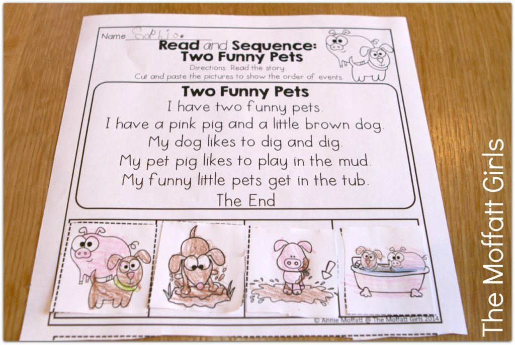 Read and Sequence NO PREP Packet (Set 1) in action! The Read and Sequence NO PREP packet is specifically designed to help beginning and or struggling readers build CONFIDENCE, FLUENCY and reading COMPREHENSION!
