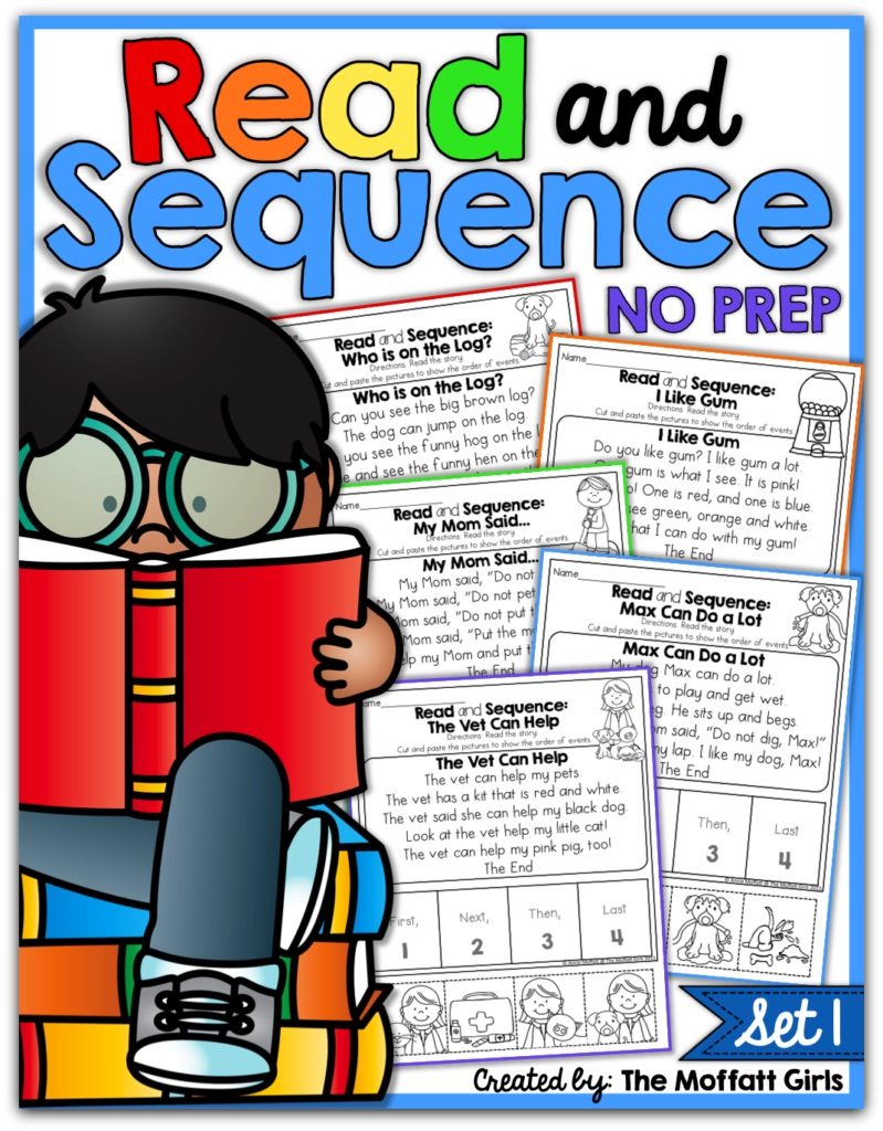Read and Sequence NO PREP Packet (Set 1)! The Read and Sequence NO PREP packet is specifically designed to help beginning and or struggling readers build CONFIDENCE, FLUENCY and reading COMPREHENSION!