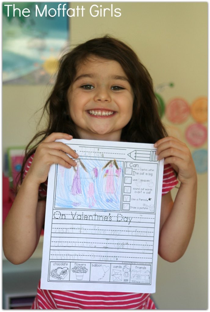 February Journal Prompts for Beginning Writers! These February NO PREP 20 journal prompts include I Can statements to build writing skills and a picture dictionary to spark the imagination. Perfect for beginning writers.