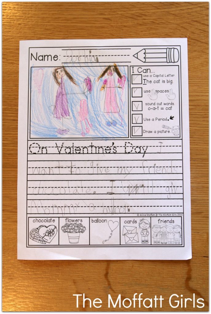 February Journal Prompts for Beginning Writers! These February NO PREP 20 journal prompts include I Can statements to build writing skills and a picture dictionary to spark the imagination. Perfect for beginning writers.
