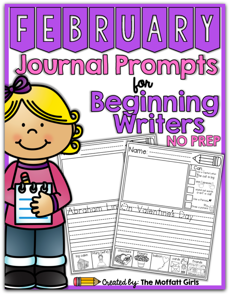 February Journal Prompts for Beginning Writers!