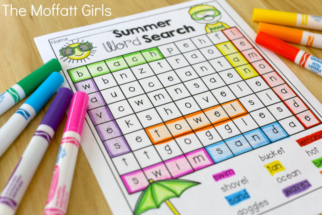 Summer Review NO PREP 1st Grade in action! Summer Word Search- Avoid the Summer Slide! Help your students stay on track during summer break with these FUN activities! Perfect for 1st Grade going into 2nd Grade!