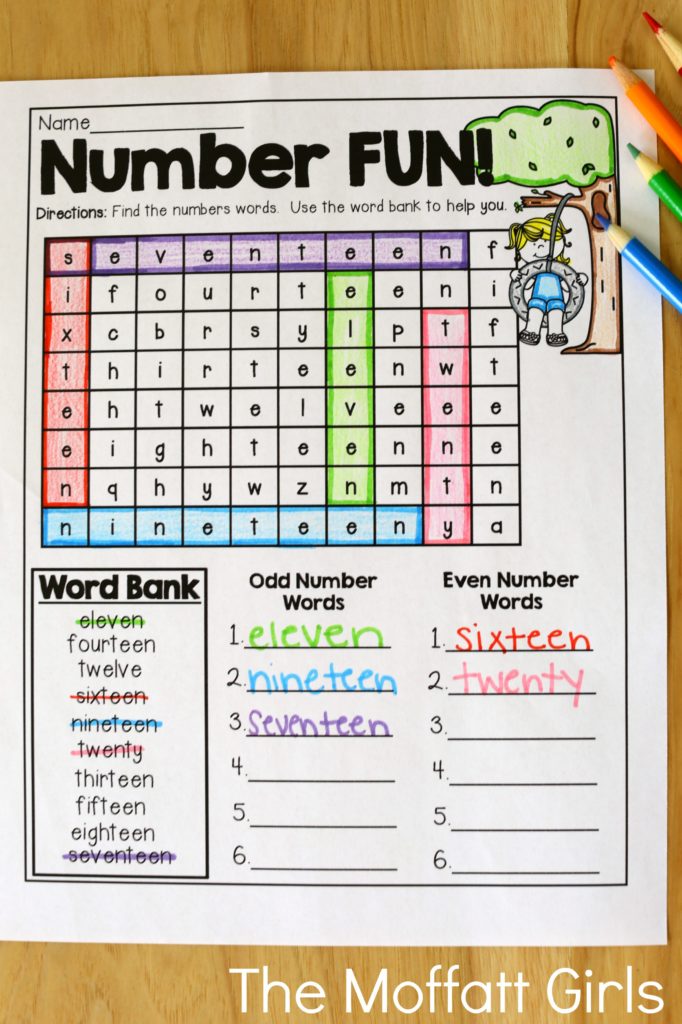 Summer Review NO PREP 2nd Grade in action! Number FUN! (number words up to twenty)- Avoid the Summer Slide! Help your students stay on track during summer break with these FUN activities! Perfect for 2nd Grade going into 3rd Grade!